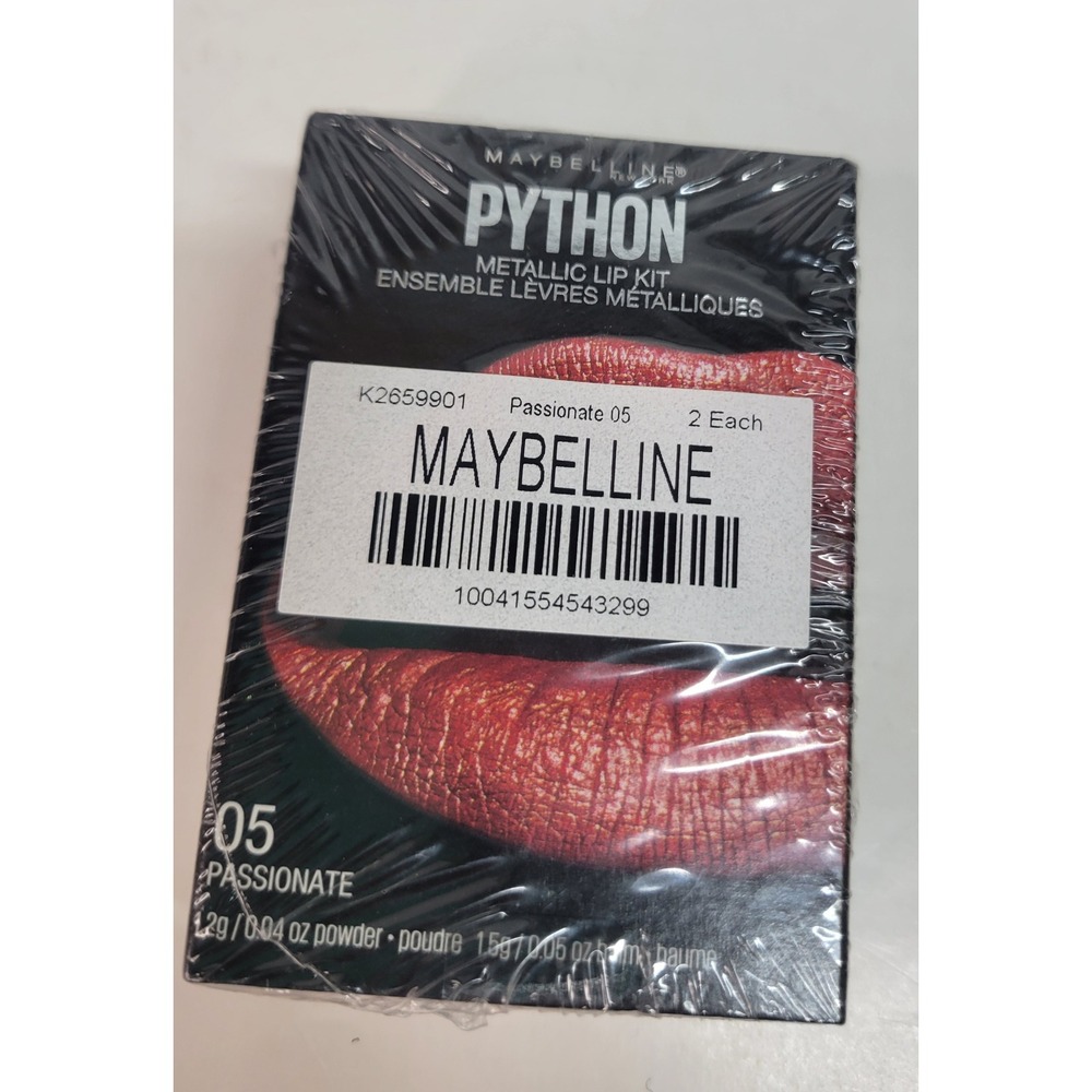 Maybelline Python Metallic Lip‎ Kit Passionate 05 Metallic Powder Lip Color